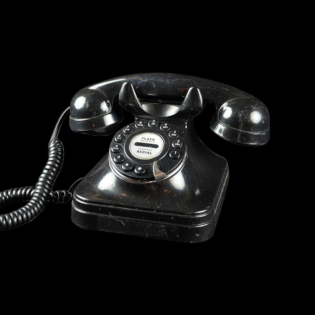 schwarzes Telefon 60er Jahre