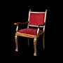 Sessel mit Holzgestell, rot